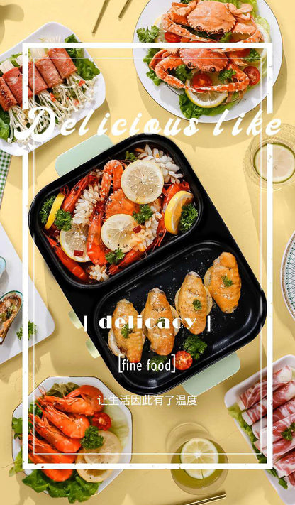 2-in-1 Electric Shabu Grill Pot