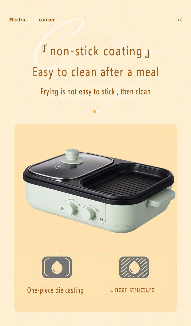 2-in-1 Electric Shabu Grill Pot
