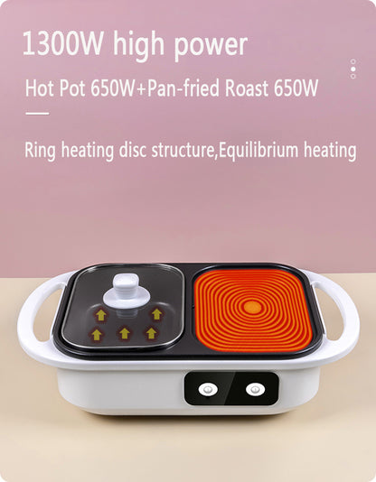2-in-1 Electric Shabu Grill Pot