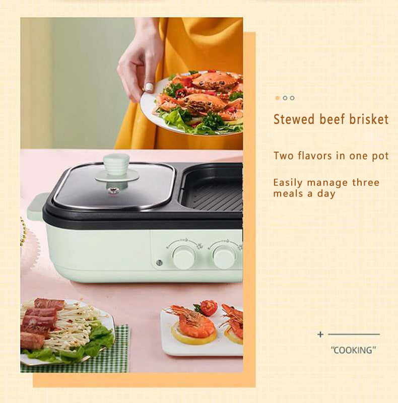 2-in-1 Electric Shabu Grill Pot