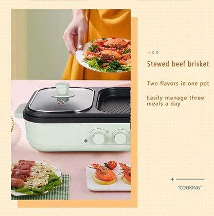 2-in-1 Electric Shabu Grill Pot
