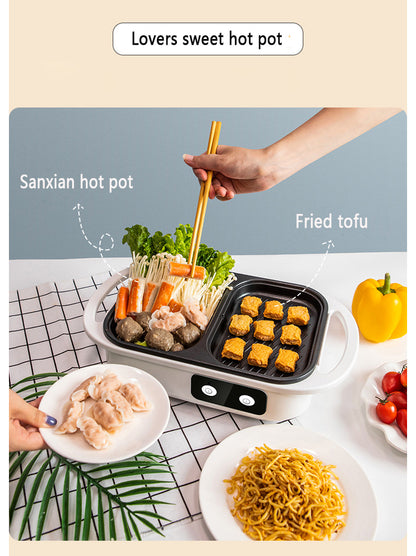 2-in-1 Electric Shabu Grill Pot