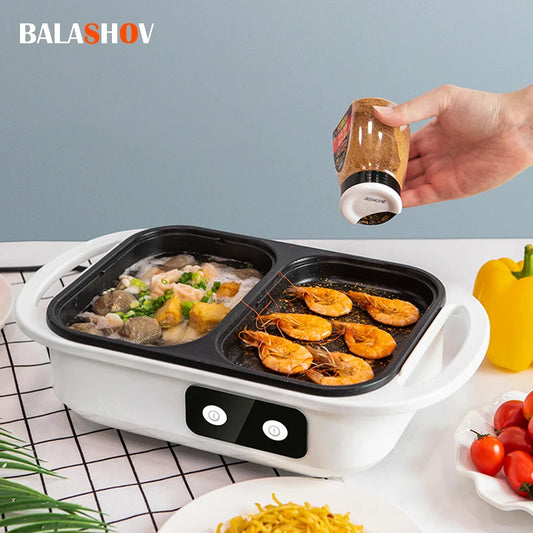 2-in-1 Electric Shabu Grill Pot