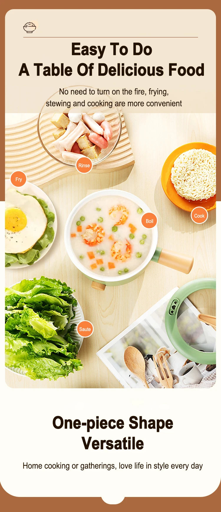 Dual Voltage Electric Rice Cooker Pot