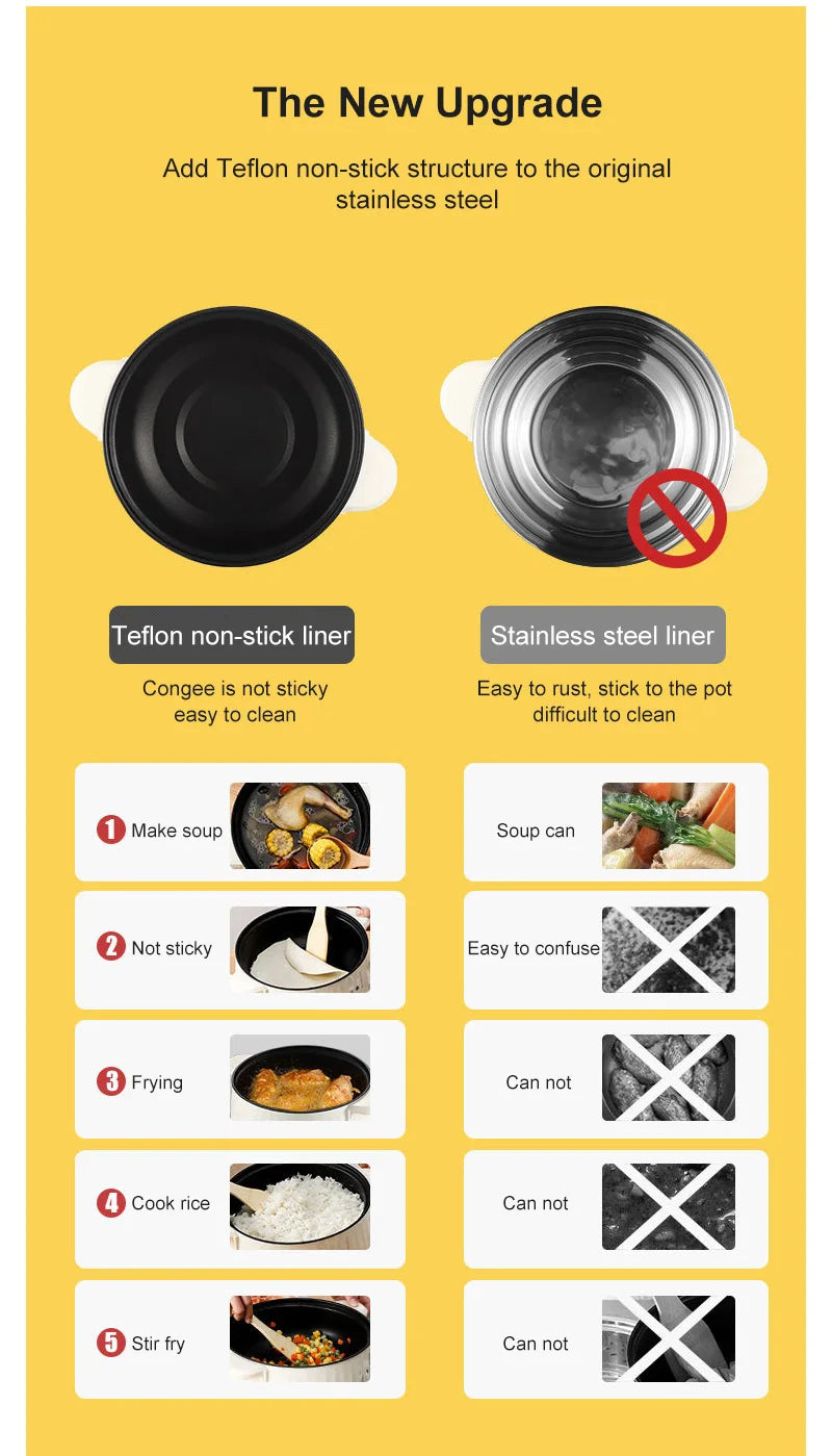 220V Compact Household Electric Hot Pot