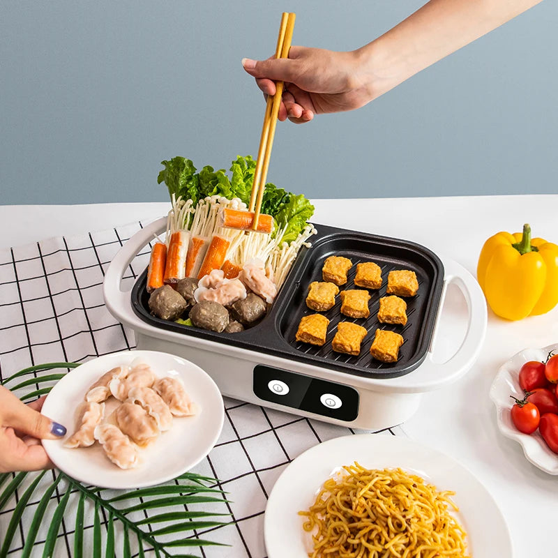 2-in-1 Electric Shabu Grill Pot