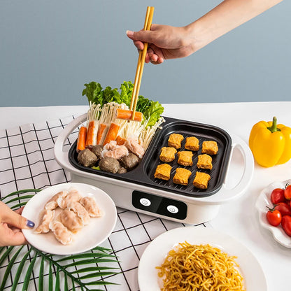 2-in-1 Electric Shabu Grill Pot